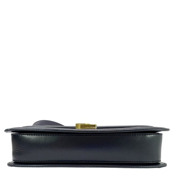 Yves Saint Laurent  Solferino Medium Leather Shoulder Bag Navy Blue - Picture 9 of 12